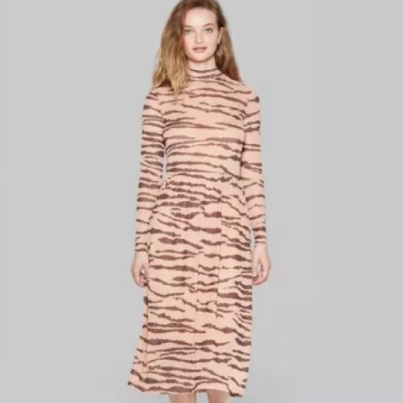 Wild Fable Tiger Print Mock Turtleneck 